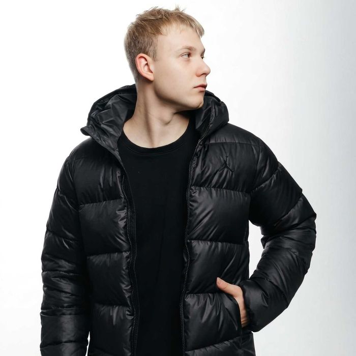 Пуховик Jordan(чорний лого)