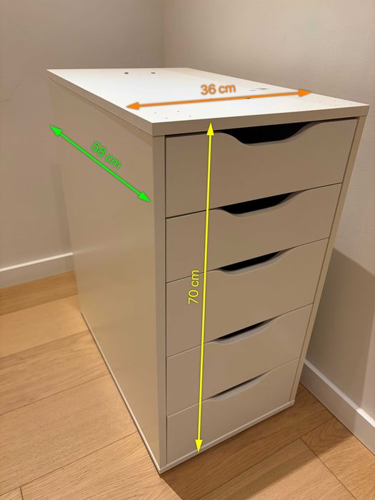 Módulo Gavetas para Secretária – ALEX (IKEA)