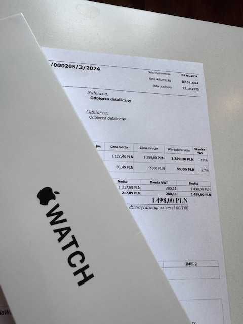 Apple Watch SE 2 gen. 44mm Starlight / IDEALNY / CAŁY KOMPLET