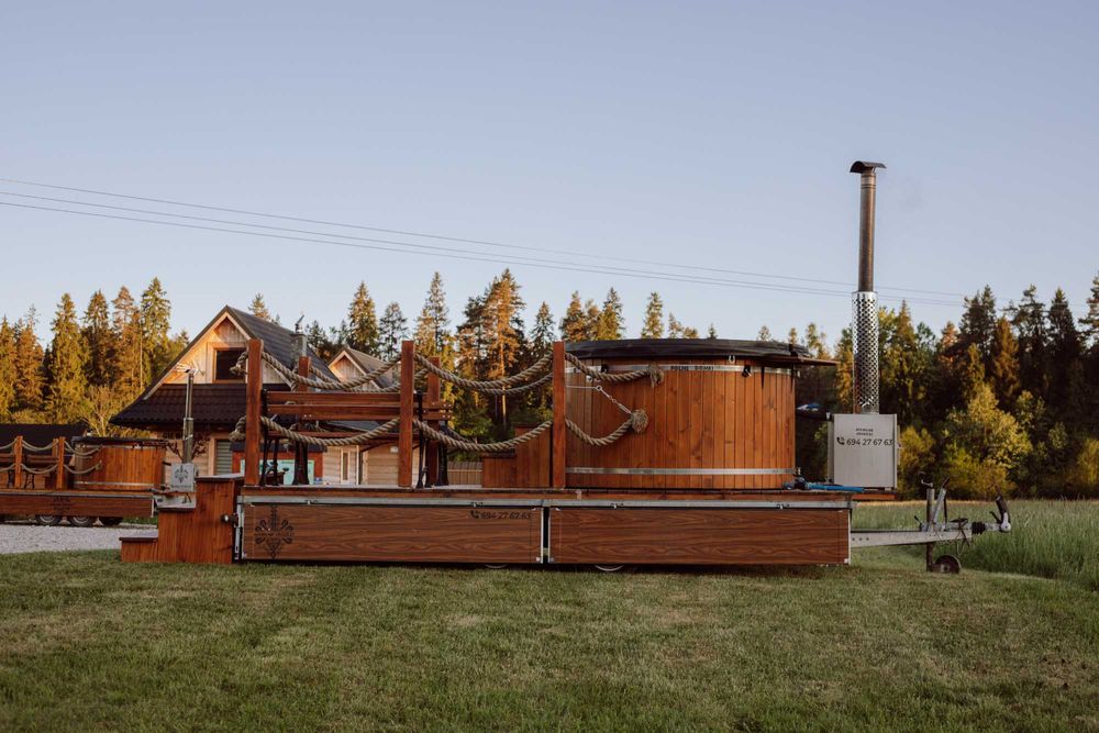 Mobilna balia bania jacuzzi mobilna sauna wynajmę dowiozę Nowość