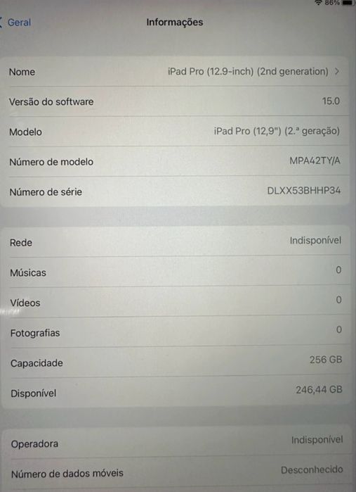 iPad Pro 12,9” Wi-Fi + celular 256gb 2017 + Pencil