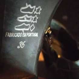 Botins Senhora pretos em pele interior e exterior