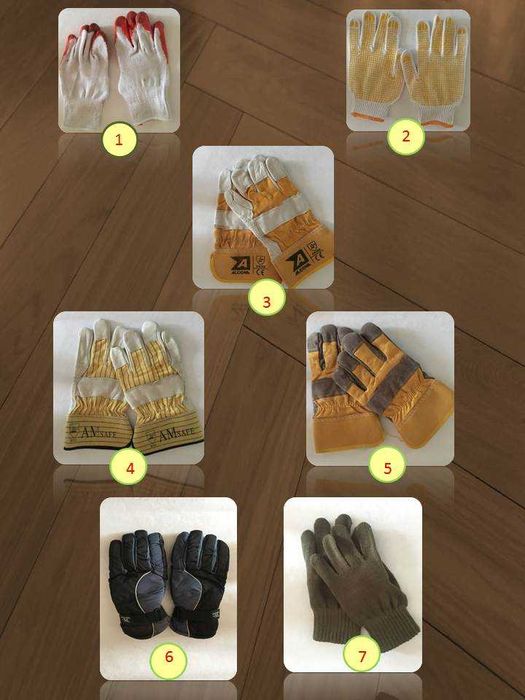 (перчатки) Рукавиці робочі, "AM SAFE" шкіряні долоні