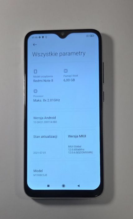 Telefon Redmi Note 8 idealny jak nowy 128gb 6gb ram