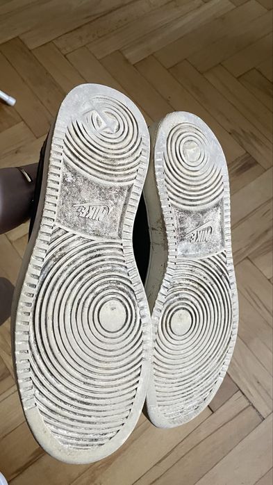 Buty Skórzane Męskie Nike Ebernon Low Czarne Sneakersy Casual Rozmiar 46