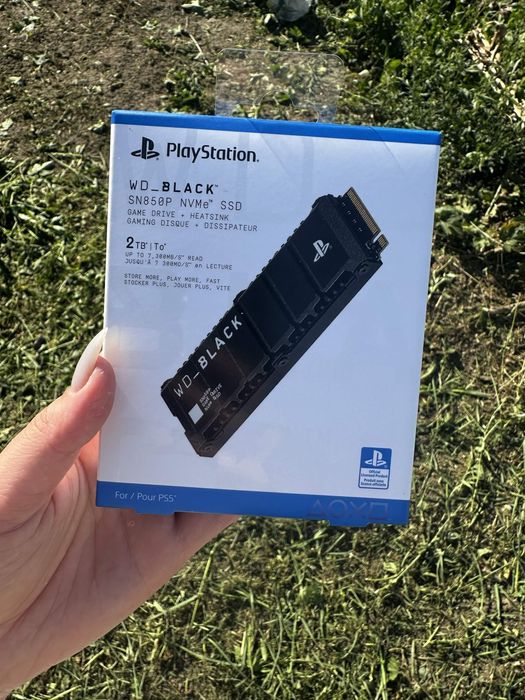 SSD диск Western Digital Black SN850P NVMe 2TB Heatsink Sony PS5 M.2 PCIe Gen4 x4