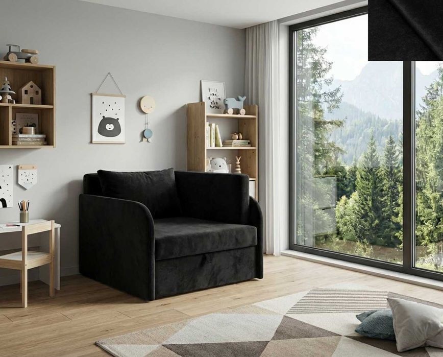 Łóżko dziecięce Franek rozkładane tapczan sofa WELUR poduszka gratis