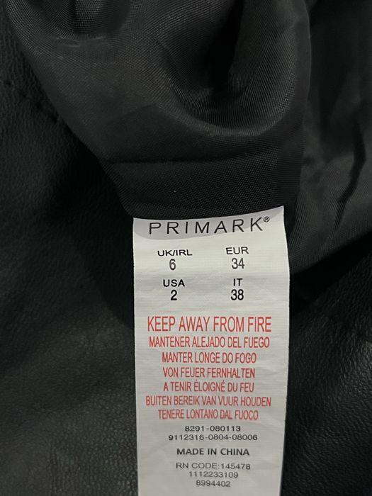 Czarna skórzana mini spódnica z kieszeniami XS Primark