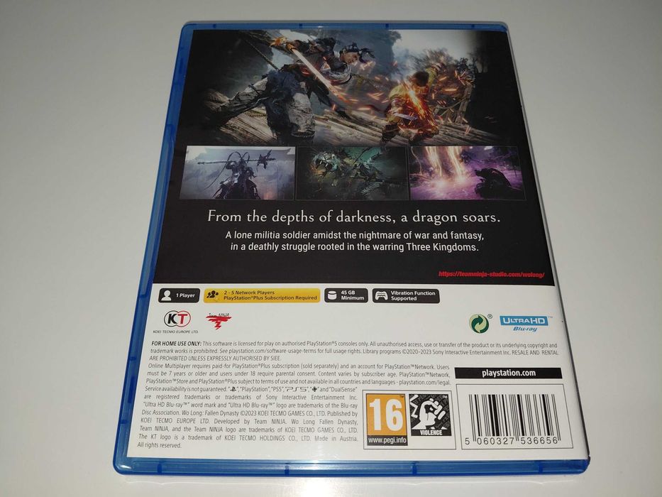 ps5 WO LONG FALLEN DYNASTY sup RPG soulslike sekirolike od team ninja!