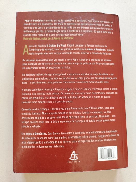 Livro: Anjos e Demônios de Dan Brown (Português do Brasil)