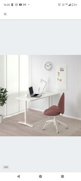 Ikea bekant Biurko białe biurka 140 na 60.regulowana wysokość