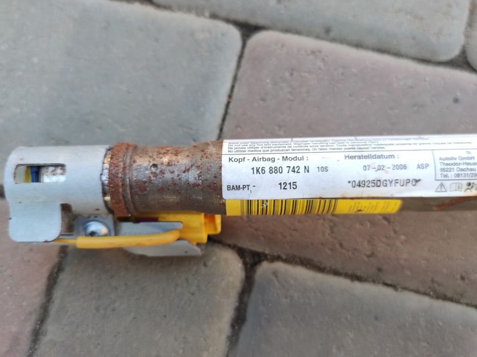 Подушки безопасности Airbag в потолок GOLF 5 боковая шторка 1K6880741N
