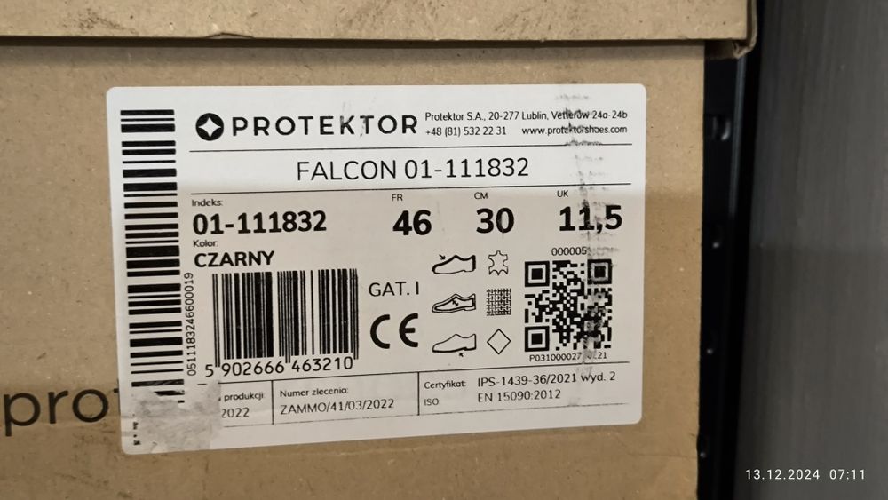 Buty straż, PSP OSP Protektor Falkon roz 45 46