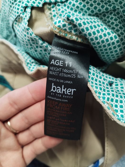 Spodnie materiałowe Ted Baker r. 146. Szelki