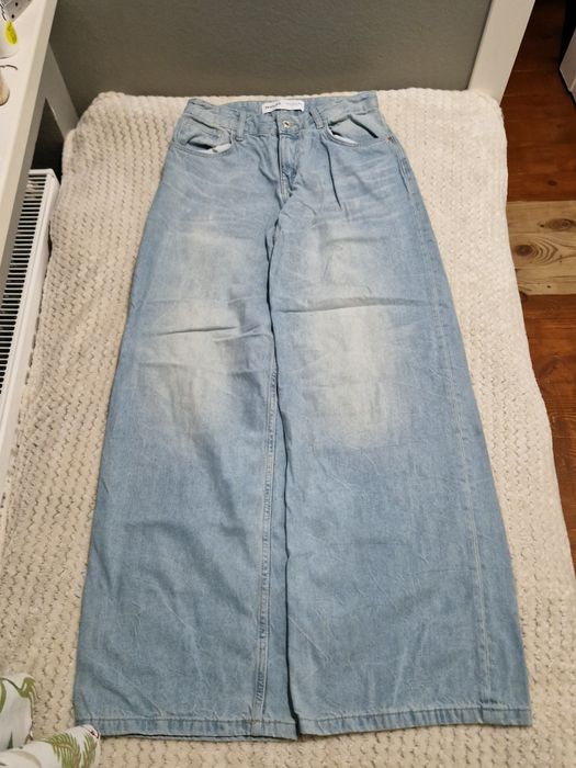 Широкие джинсы бершка bershka,  размер М