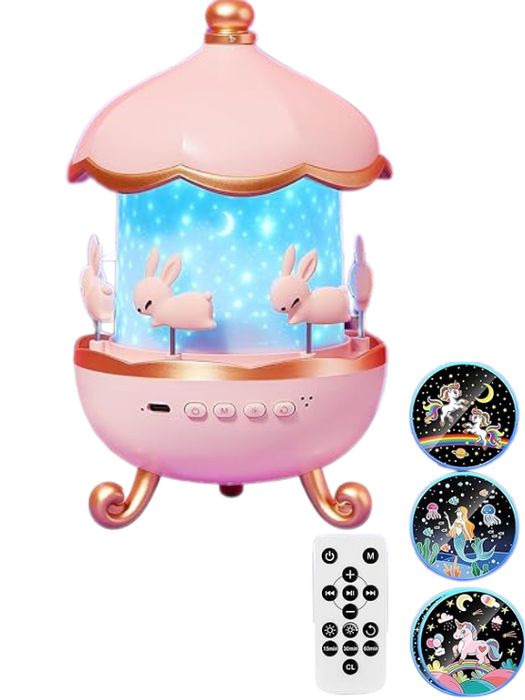 Projektor gwiazd Lampka nocna dla dzieci 360 Muzyka Biały szum Pilot