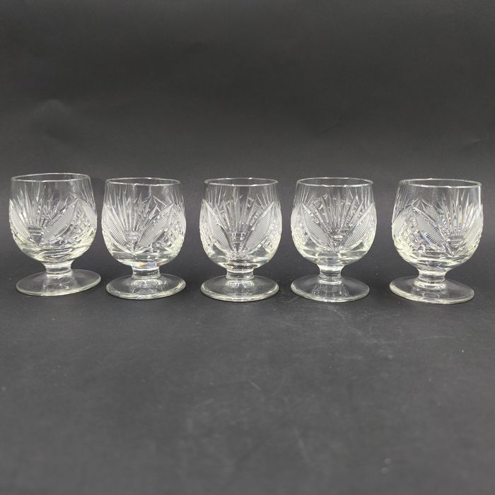 Kieliszki Kryształowe Szklane Vintage Retro