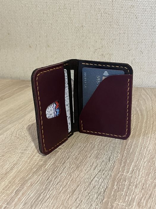 Картхолдер з натуральної шкіри,ручна робота. Візитниця, гаманець.