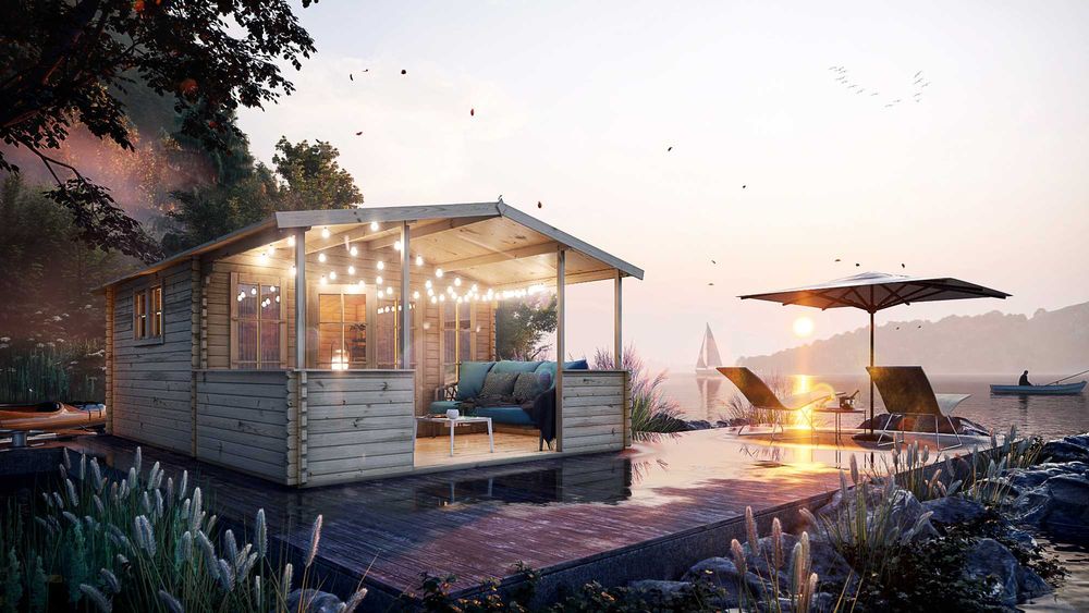 Domek ogrodowy drewniany Chaber 300x370 cm Montaż