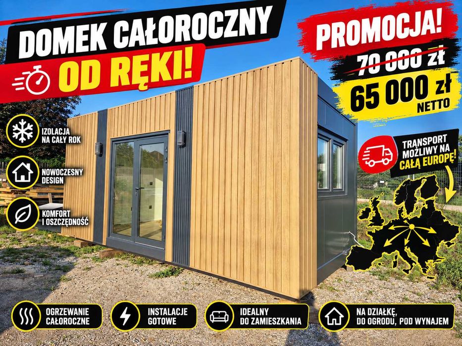 Pawilon Biurowy Kontener Handlowy Usługowy Kosmetyczny 7x3 OD RĘKI