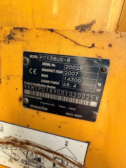 Koparka, Komatsu, PC138US, Koparka gąsienicowa