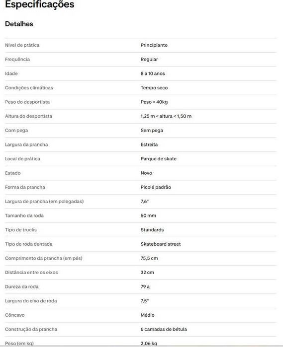 ** Skate criança 8-12 anos cp100 mid cosmic tamanho 7,6" DECATHLON **