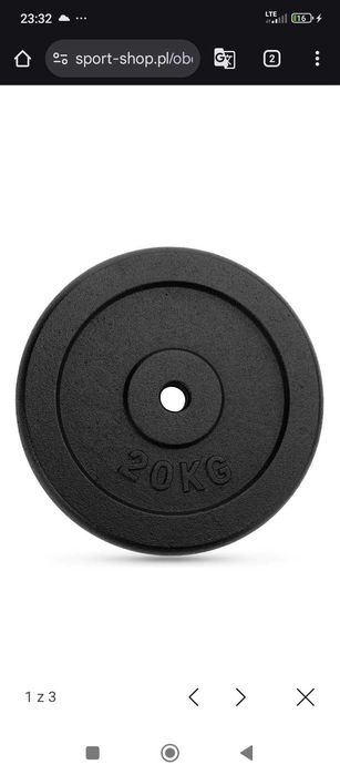 Obciążenie 6.50 zł za kg żeliwne 20 kg krążki, siłownia