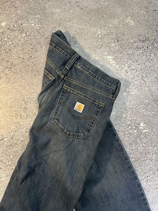 carhart dark blue sleam fit  jeans