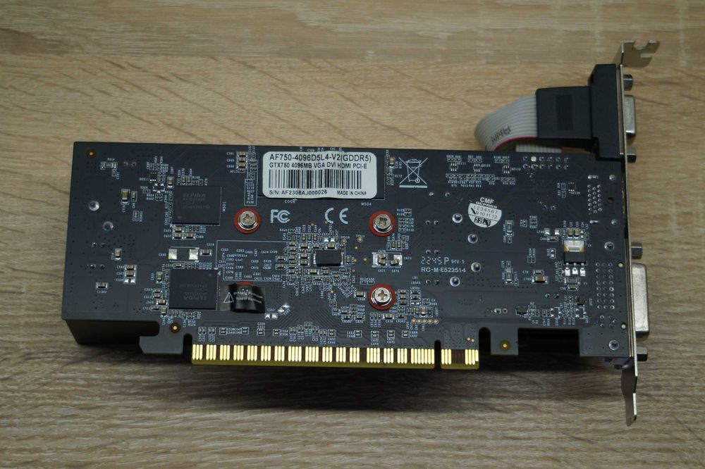 Видеокарта AFOX PCI-Ex GeForce GTX 750 DDR5 128bit 4GB
