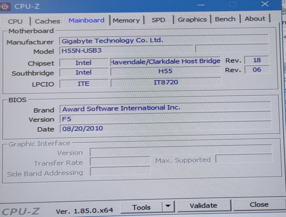 Płyta główna Gigabyte H55N-USB3 z procesorem, obudowa gratis
