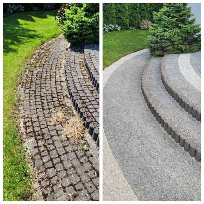 MYCIE kostki brukowej, elewacji i dachu