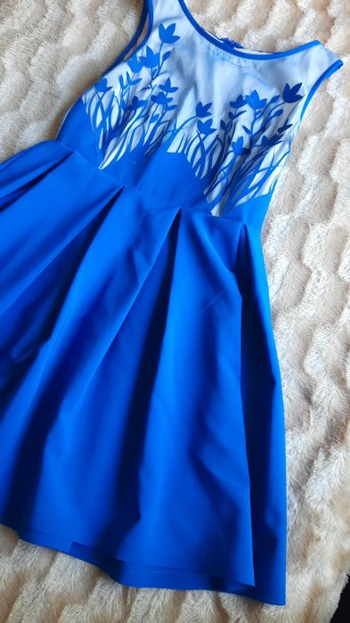 Сукня синя коктейльна