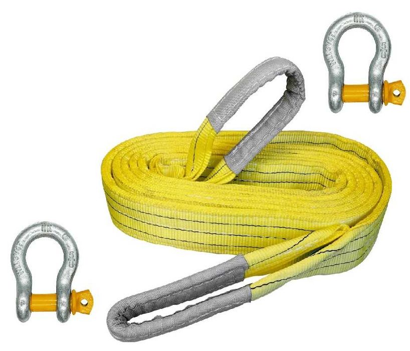 Трос  буксировочный гибкий, фал, ремень 20т для  КАМАЗ,МАЗ,ЗИЛ, КРАЗ