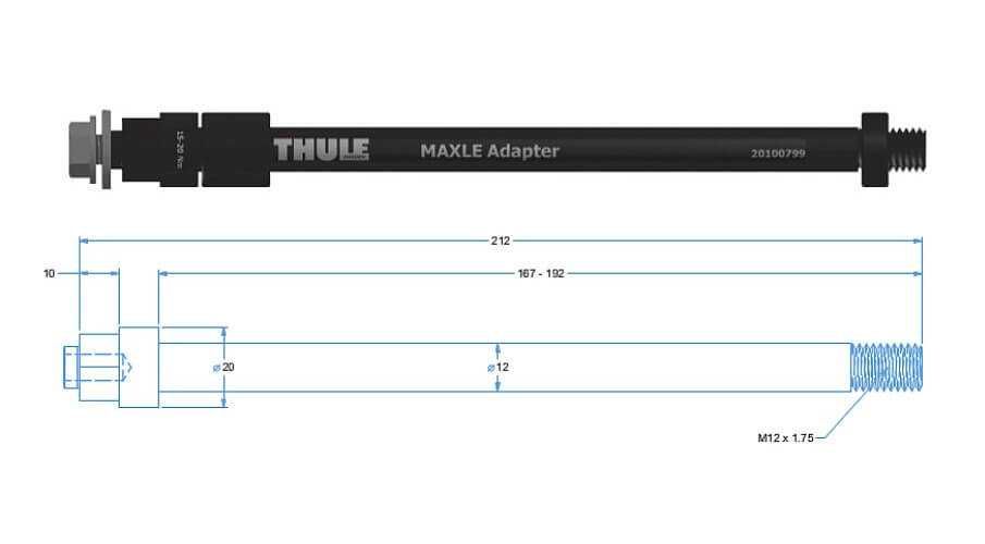 Thule Maxle Trek adapter oś Shimano