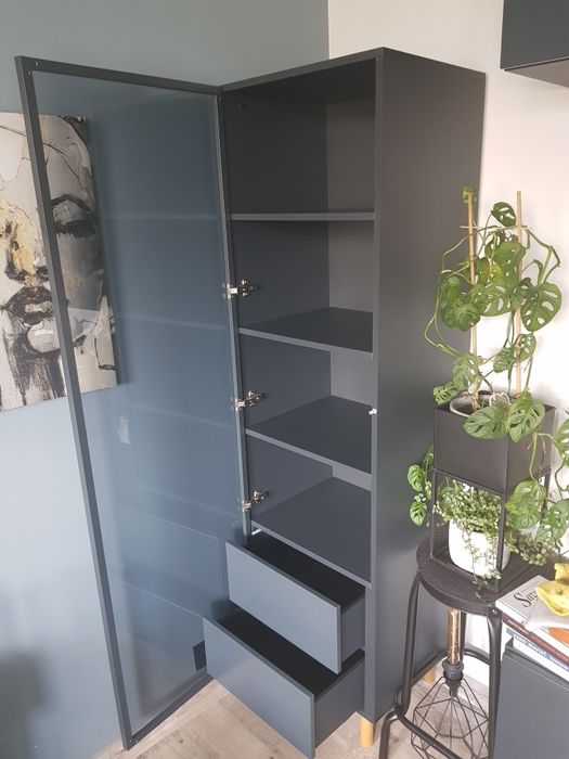 Regał/Witryna/gablota -seria mokko antracyt