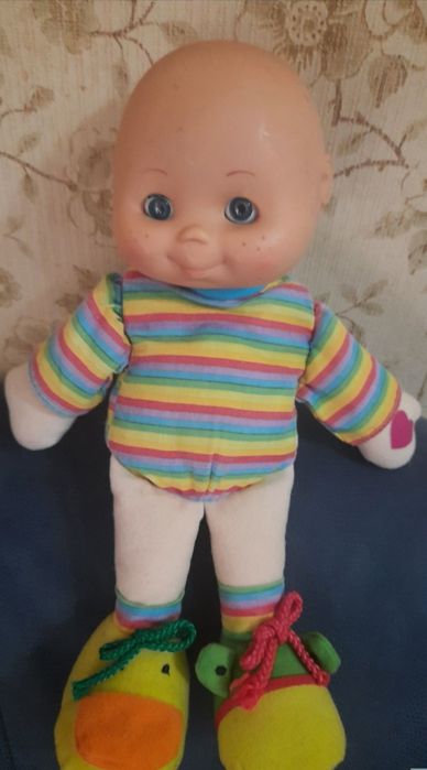 Тюль 3D бамбук крем в золоте, жемчуг, бархат 5м  Кукла пупс.