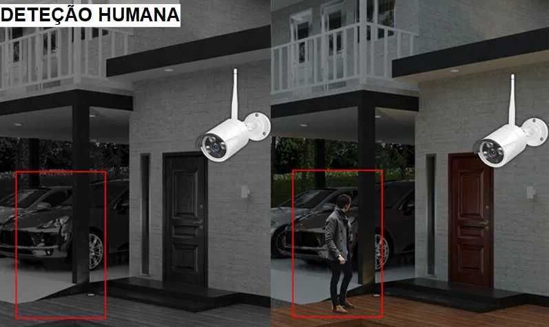 (NOVO) Kit 4/8 Câmaras Video Vigilância • SEM FIOS • Full HD