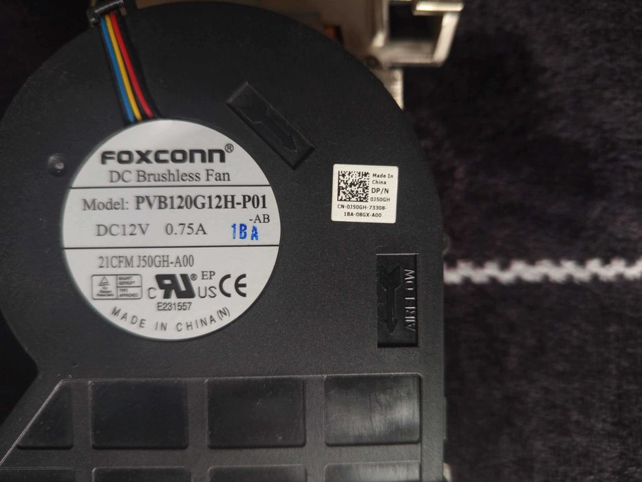 Chłodzenie procesora/cooler DELL CN-0J50GH PVB120G12H-P01