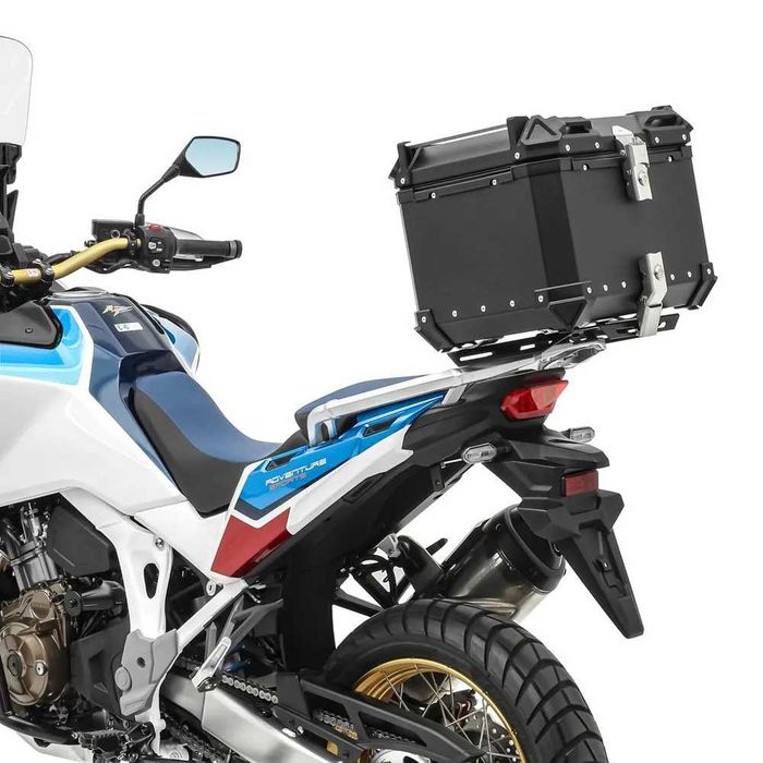 ALUMINIOWY kufer motocyklowy centralny CZARNY 45L / 55L / 65L+ PŁYTA