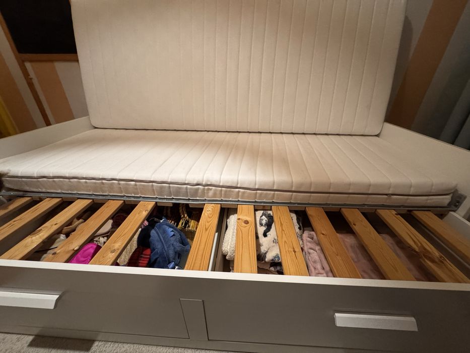 Cama ikea BRIMNES com 2 colchões incluidos