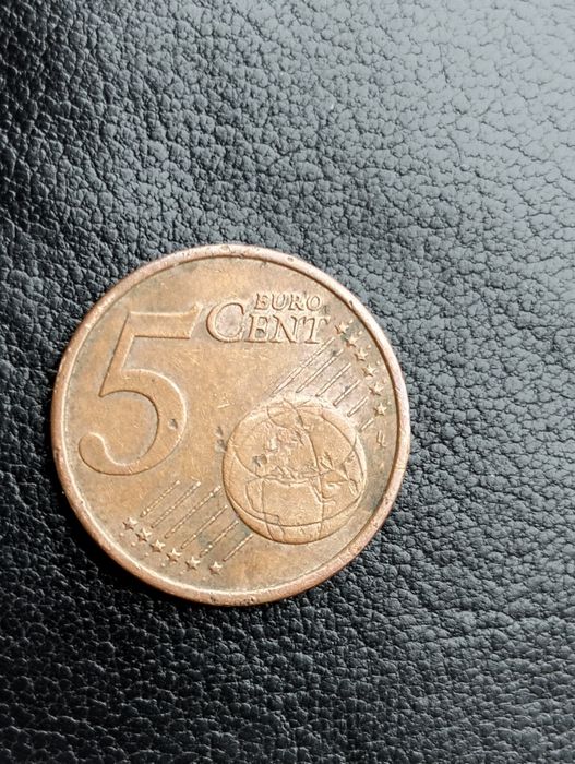 Vendo moeda 5 cêntimos com erros de cunhagem