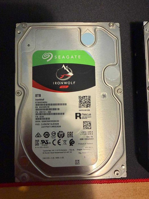 Dysk twardy Seagate Ironwolf 8TB SATA 7200 obr./min 3,5 Cale