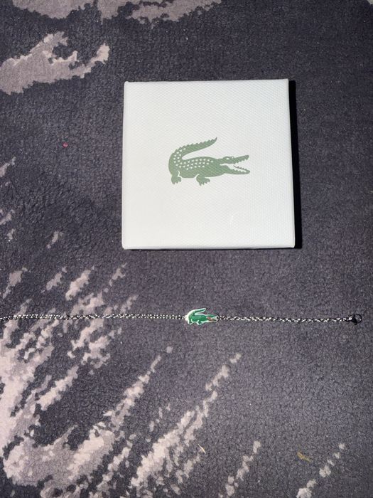 Oryginalna Bransoletka Lacoste Zielony krokodyl wraz z pudelkiem