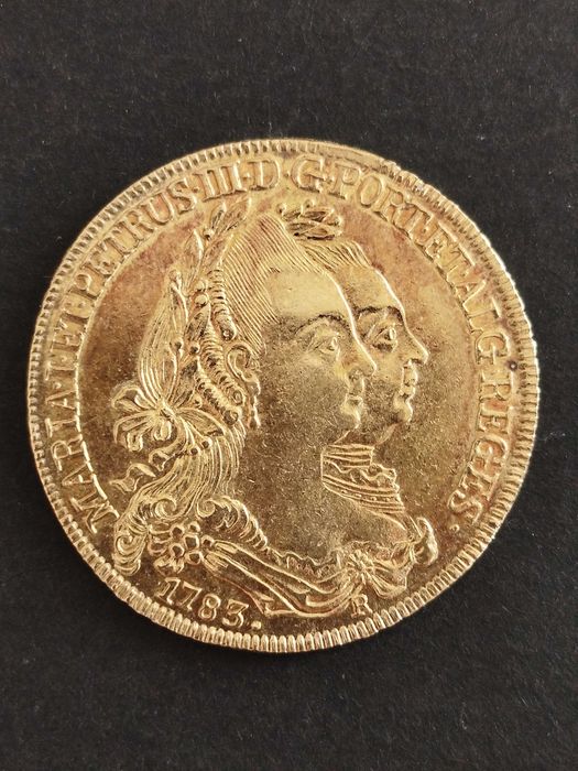 1783 - Peça de D. Maria I e Pedro III - Ouro - Rio de Janeiro