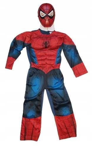 Strój Spider-man Kostium spiderman wypukły 7-8 l