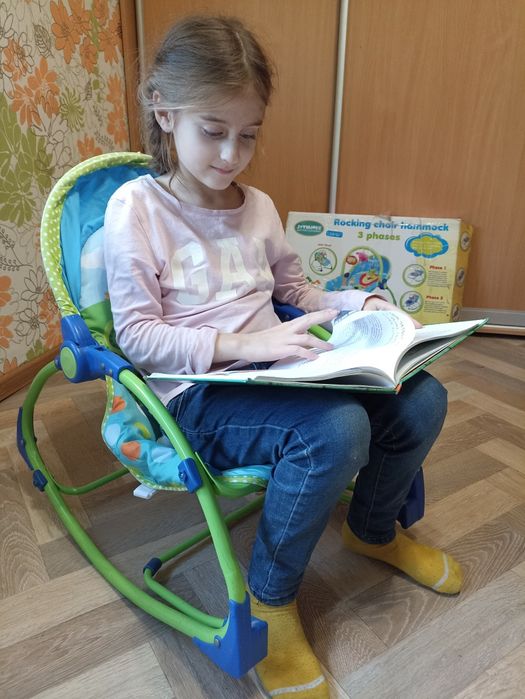 Шезлонг-качалка от 0-3 года. Кроватка- креселко