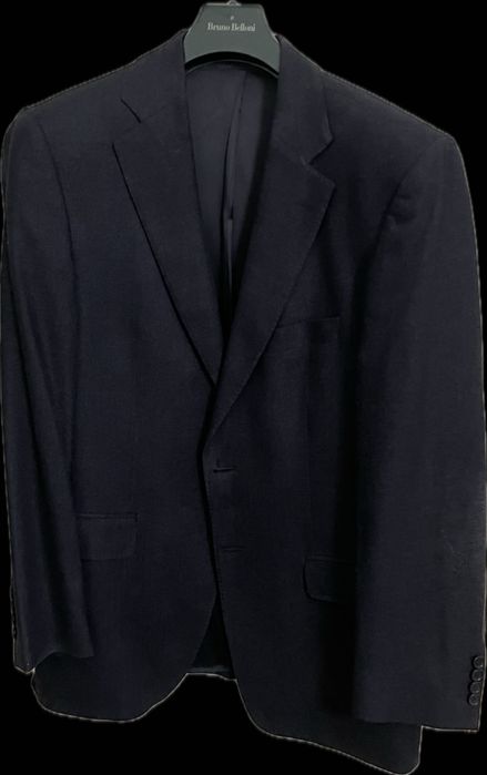 Blazer de homem Dielmar em bombazine 50 e azul com tecido Cerruti