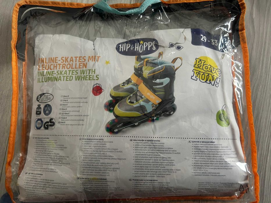 Rolki dziecięce  HIP HOPPS rozm. 29-33
