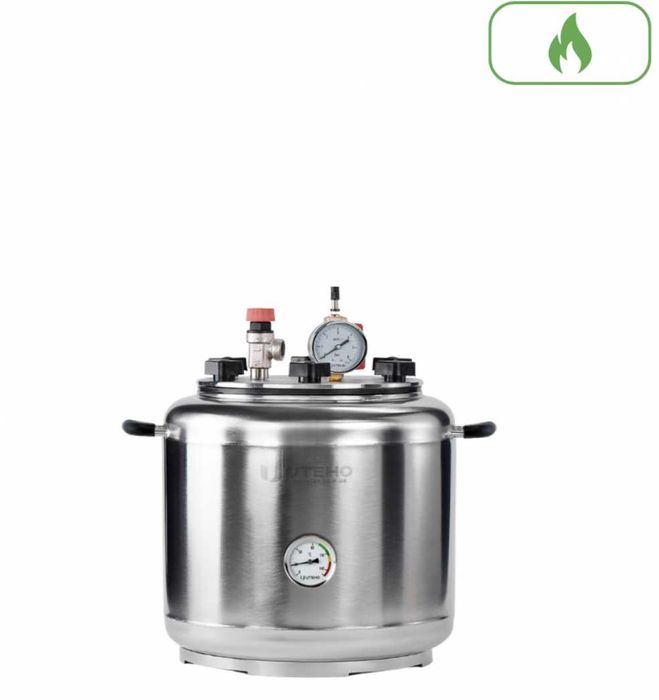 Газовий автоклав фірми УТЕХО з нержавіючої сталі на 8 банок 0,5 л.