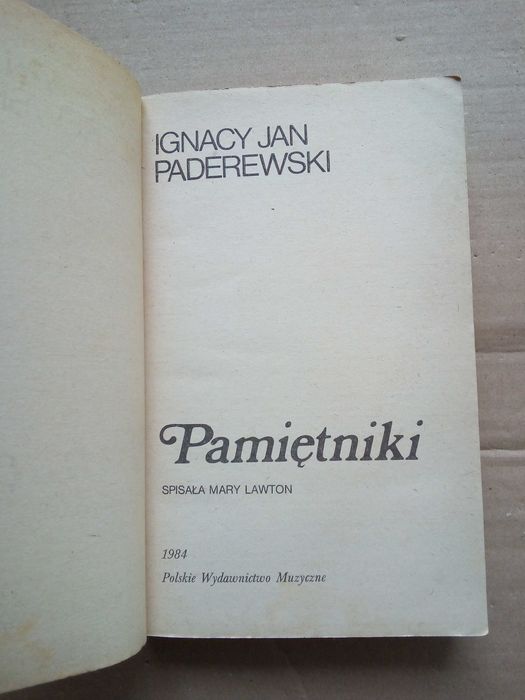 Pamiętniki Ignacy Jan Paderewski